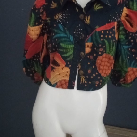 Farm rio crop top. Excellent - Picture 4 of 4